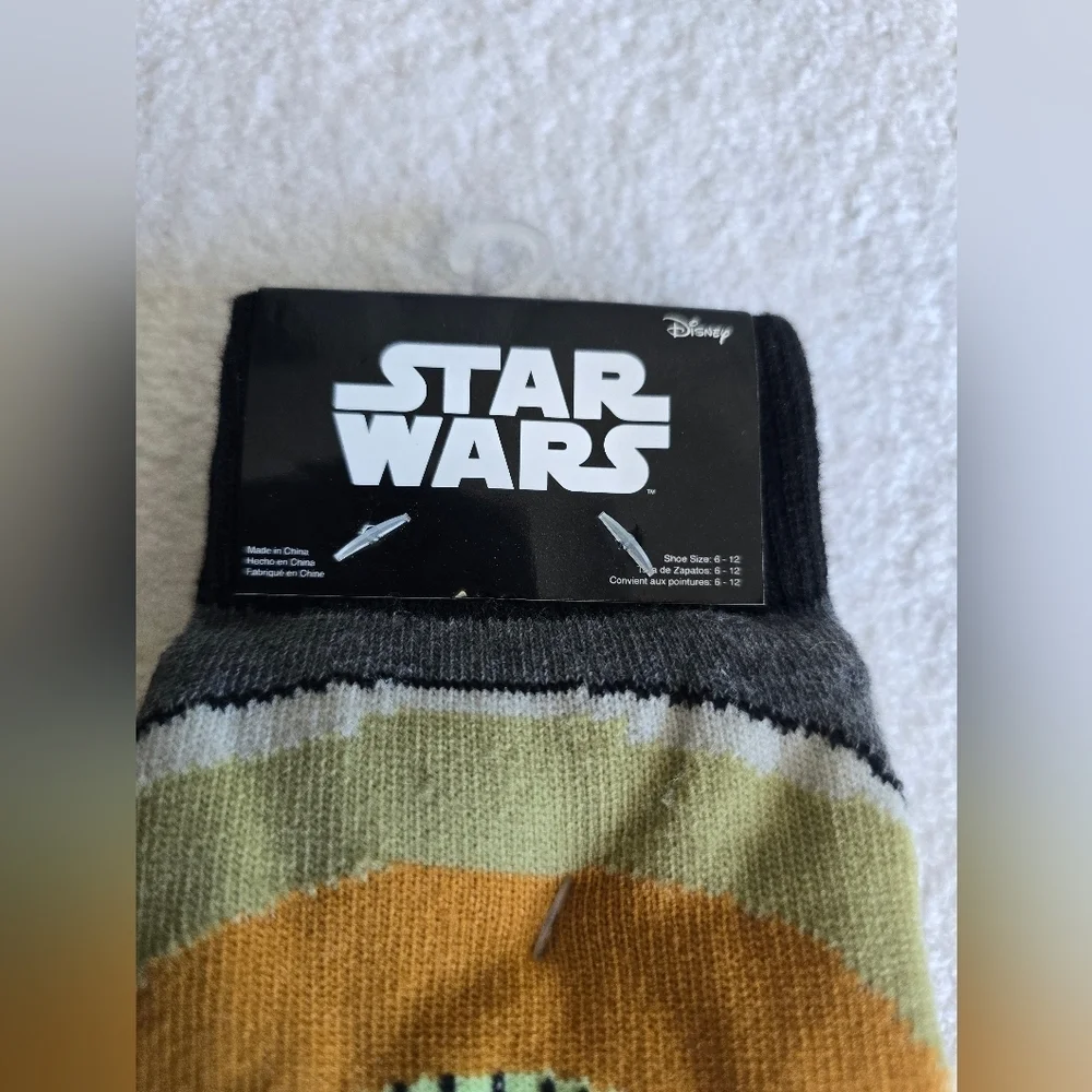 Star Wars Grogu Gray and Green Socks Sz 6-12